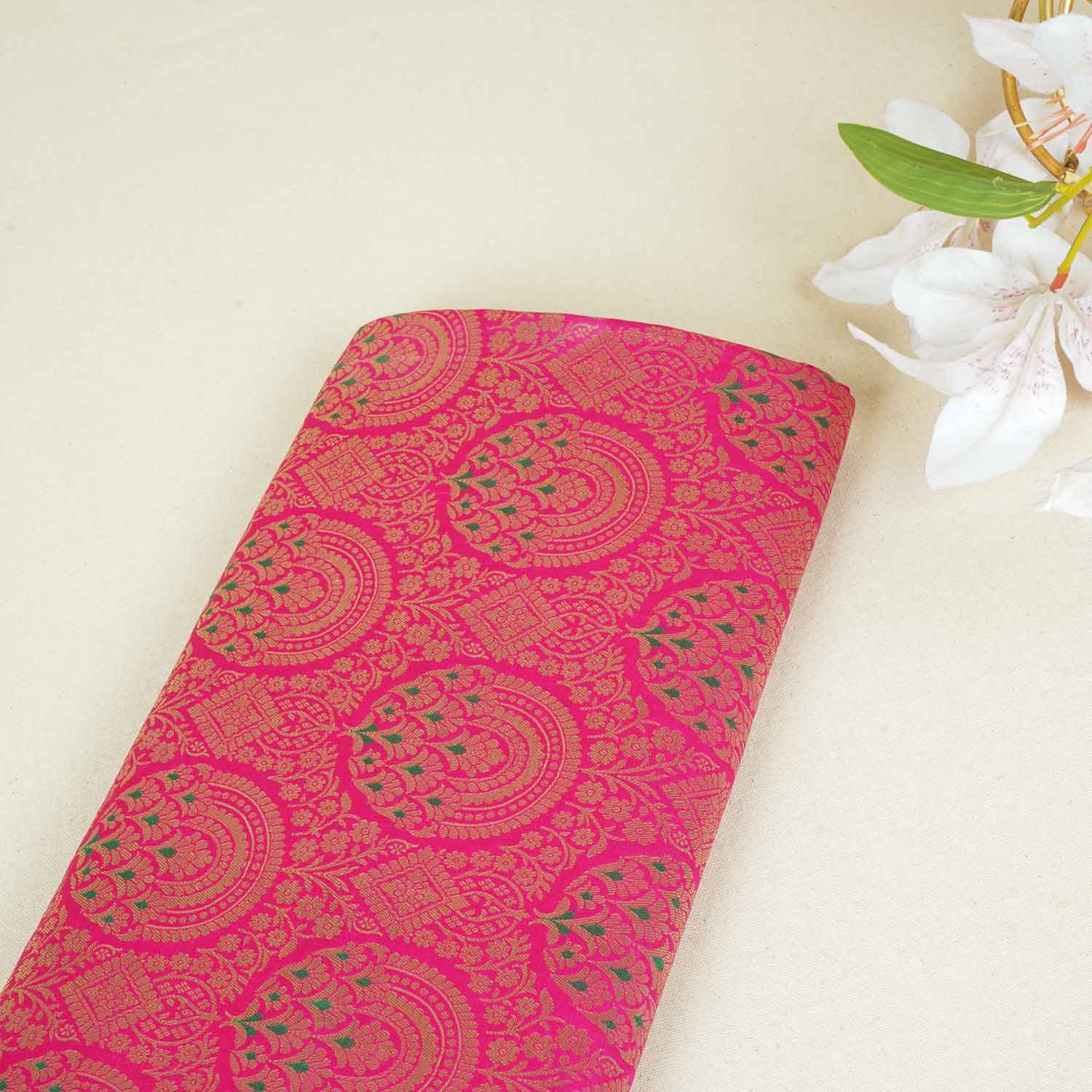 Magenta Jaal with Mina Buta Brocade Fabric KR-28061 - TradeUNO