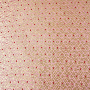 Pink Mina Buta Jaal Brocade Fabric KR-28065 - TradeUNO