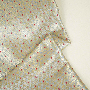 Grey Mina Buta Jaal Brocade Fabric KR-28067 - TradeUNO