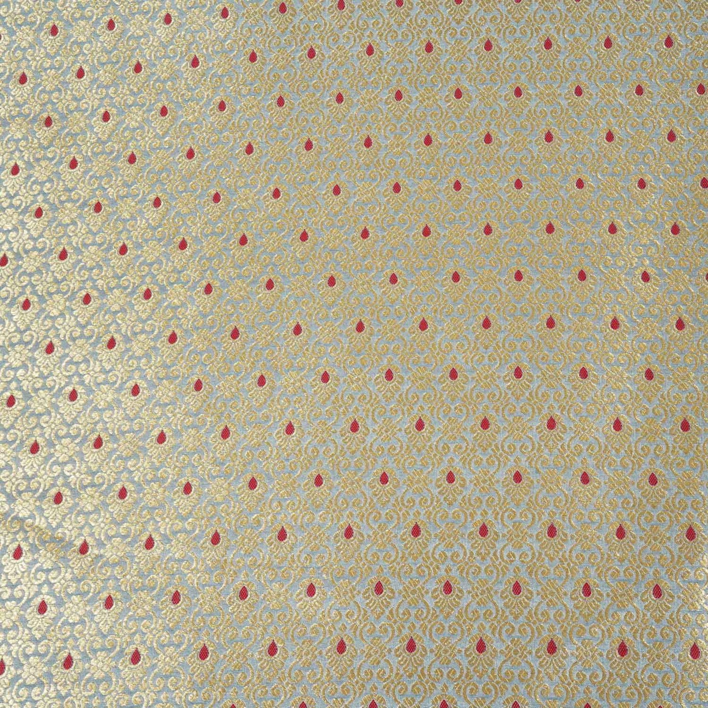 Grey Mina Buta Jaal Brocade Fabric KR-28067