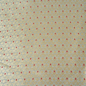 Grey Mina Buta Jaal Brocade Fabric KR-28067 - TradeUNO