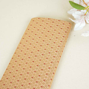 Peach Mina Buta Jaal Brocade Fabric KR-28068 - TradeUNO