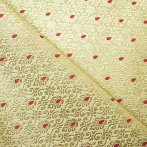Pista Mina Buta Jaal Brocade Fabric KR-28069 - TradeUNO