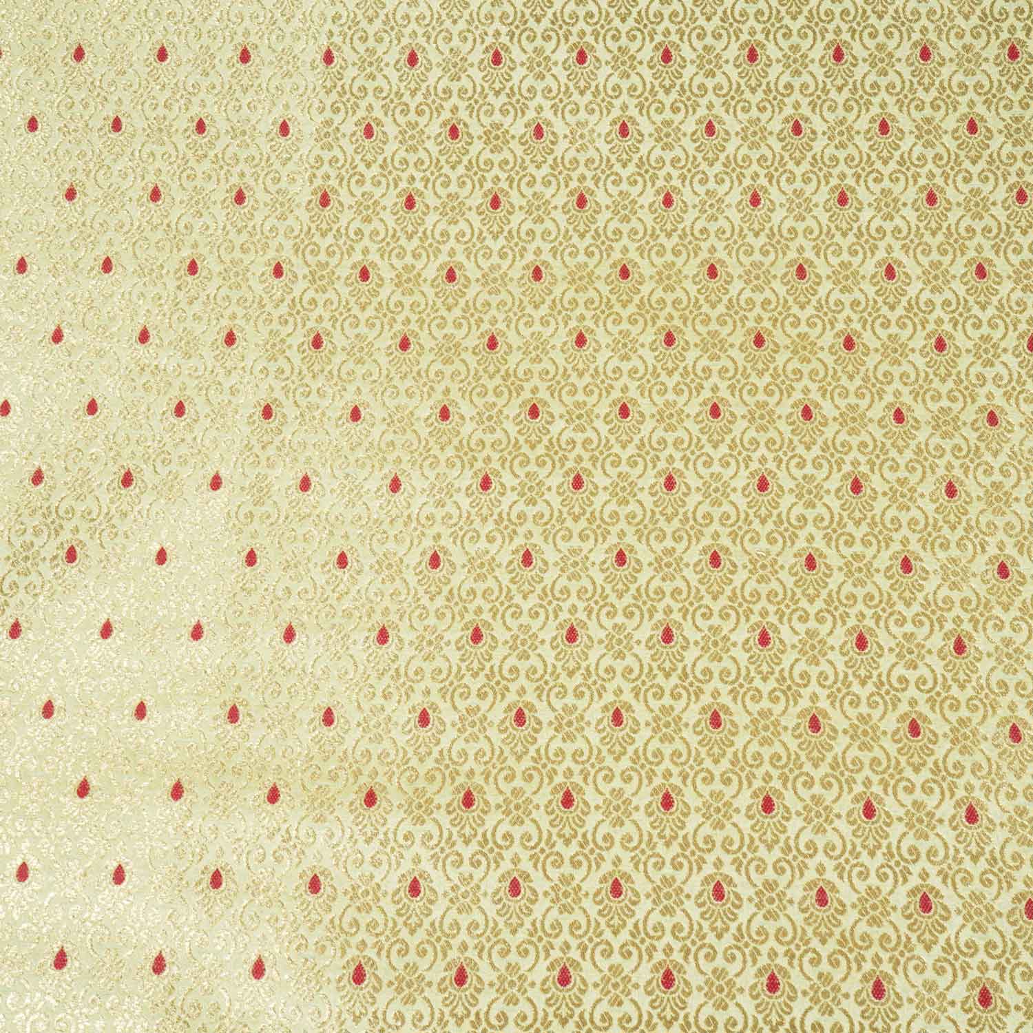 Pista Mina Buta Jaal Brocade Fabric KR-28069 - TradeUNO