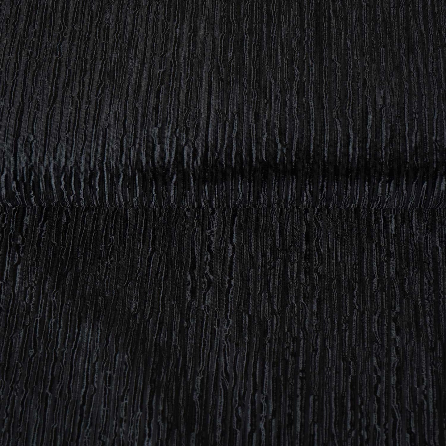 Black Strips Foil Crushed Fabric DT-28075