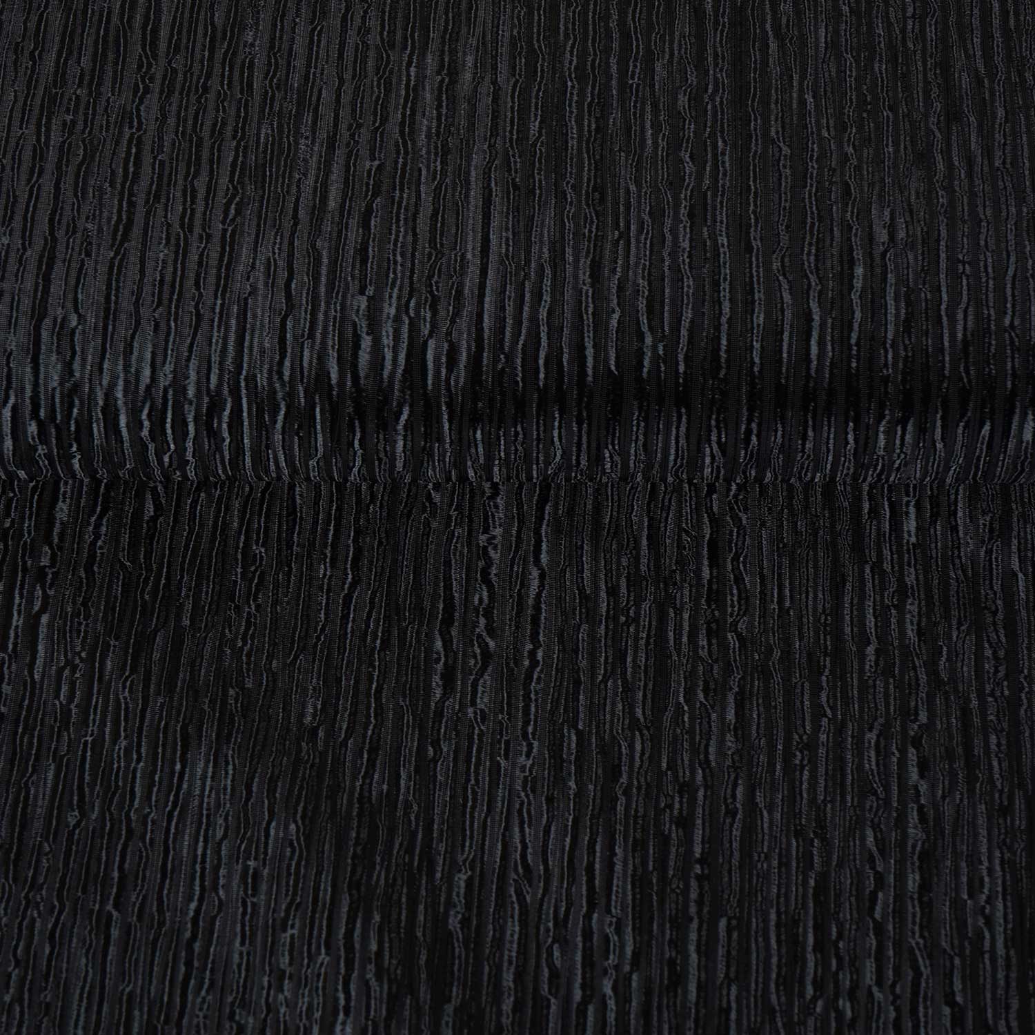 Black Strips Foil Crushed Fabric DT-28075 - TradeUNO