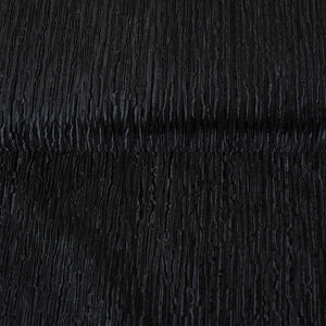 Black Strips Foil Crushed Fabric DT-28075 - TradeUNO