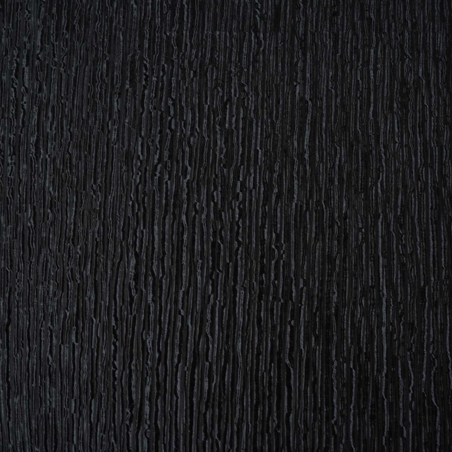 Black Strips Foil Crushed Fabric DT-28075 - TradeUNO