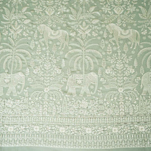 Sky Blue Chikanikari Georgette Fabric DR-28079 - TradeUNO