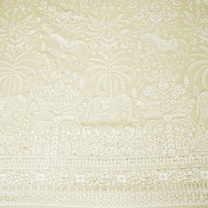 Butter Yellow Chikankari Georgette Fabric DR-28080 - TradeUNO