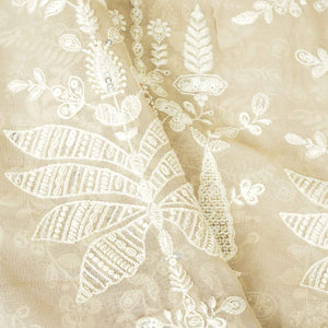 Fawn Chikankari Georgette Fabric DR-28081 - TradeUNO