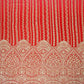 Red Shaded Sabyasachi Zari Embroidery Georgette Fabric DRAJ-28083