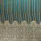 Teal Green Shaded Sabyasachi Zari Embroidery Georgette Fabric DRAJ-28084
