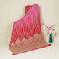Pink Shaded Sabyasachi Zari Embroidery Georgette Fabric DRAJ-28085