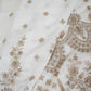 White Dyeable Zari Sequins Gerogette Fabric RA-28182