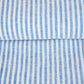 White & Blue Strips Cotton Linen Fabric LSF-28187