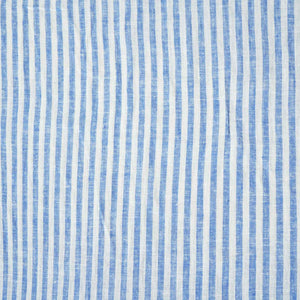 White & Blue Strips Cotton Linen Fabric LSF-28187 - TradeUNO