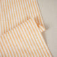 White & Light Orange Strips Cotton Linen Fabric LSF-28188