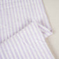 White & Lavender Strips Cotton Linen Fabric LSF-28189