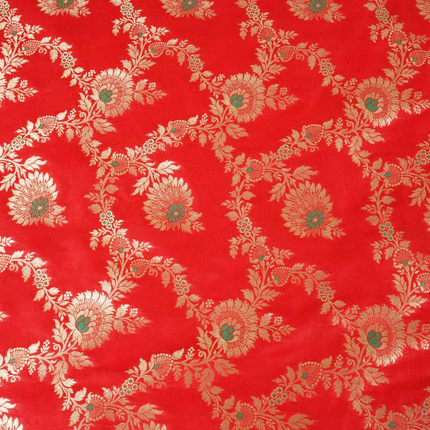 Red Jaal Brocade Fabric KRE-28194