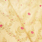 Dark Cream Jaal Brocade Fabric KRE-28202