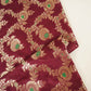 Wine Jaal Brocade Fabric KRE-28203