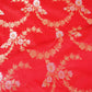 Red Jaal Brocade Fabric KRE-28205
