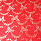 Red Jaal Brocade Fabric KRE-28205