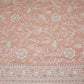 Peach Pink Floral Thread Sequins Embroidery Chikankari Georgette Fabric DRAJ-28283
