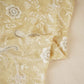 Lemon Yellow Floral Thread Sequins Embroidery Chikankari Georgette Fabric DRAJ-28285