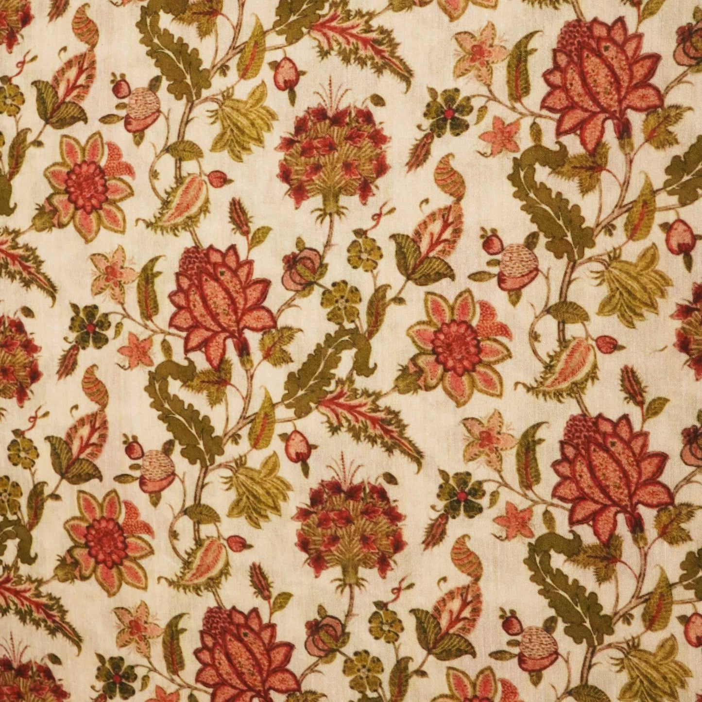 Beige Multi Color Floral Poly Print TU-2875
