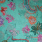 Mint Green Cutdana Hand Work Floral Print Organza Fabric MT-28289