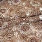 Beige Dyeable Pearl And Mirror Work Net Fabric SG-29005