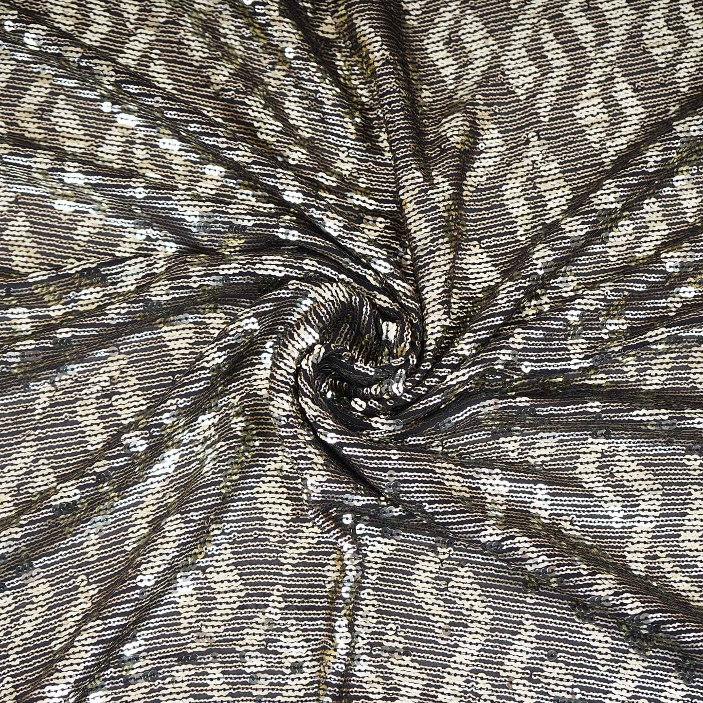 Black Sequins embroidery Georgette Fabric WI-29172