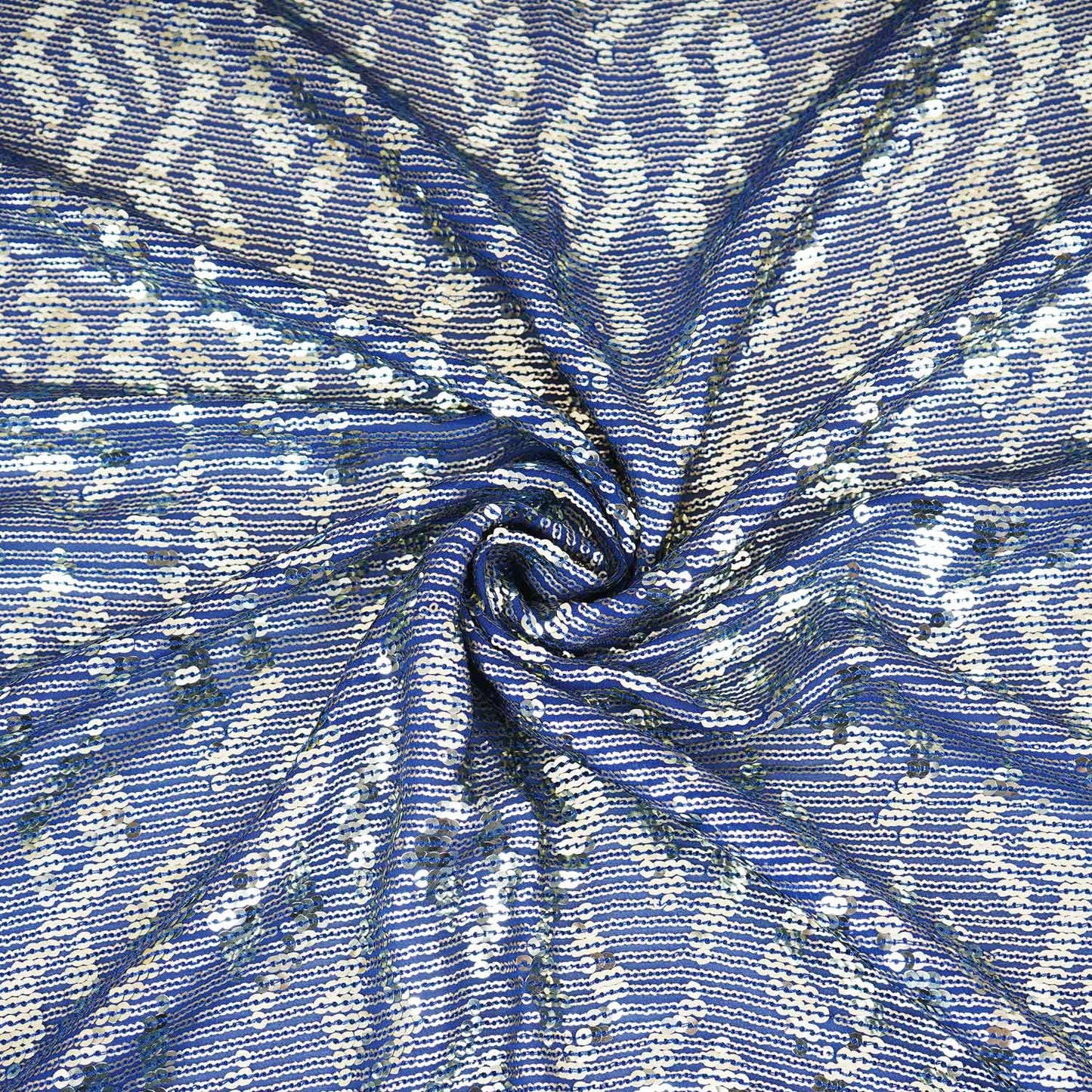 Blue Sequins embroidery Georgette Fabric WI-29173