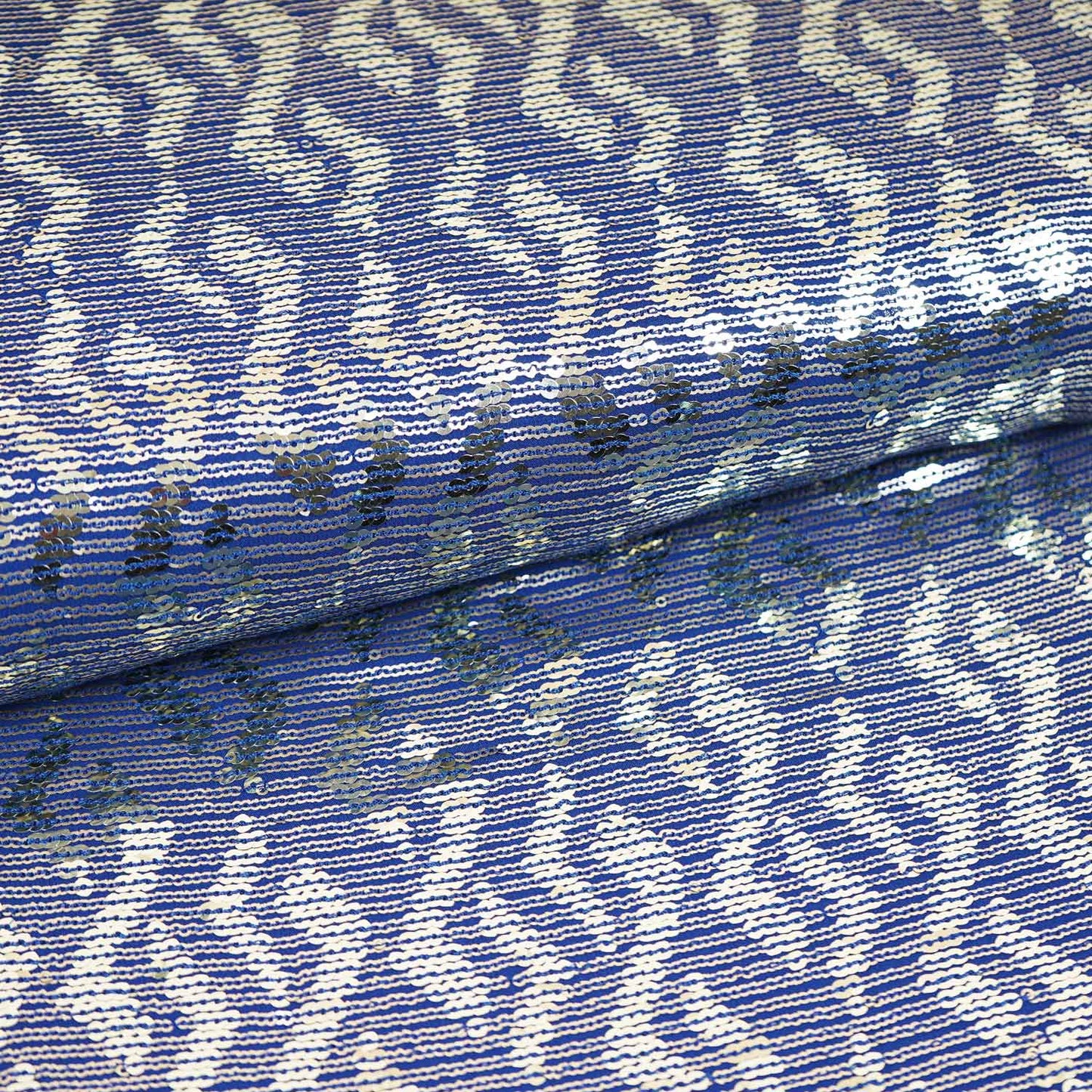 Blue Sequins embroidery Georgette Fabric WI-29173