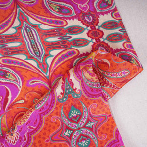 Pink With Multicolor Floral Print Crepe Fabric GT-29178 - TradeUNO