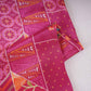 Magenta Pink With Multicolor Floral Print Crepe Fabric GT-29179