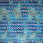 Teal Blue Strips Print Crepe Fabric GT-29180