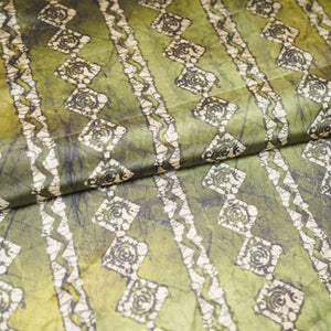 Parrot Green Strips Print Crepe Fabric GT-29188 - TradeUNO