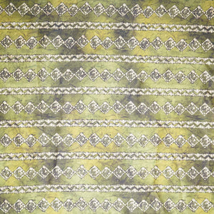 Parrot Green Strips Print Crepe Fabric GT-29188 - TradeUNO