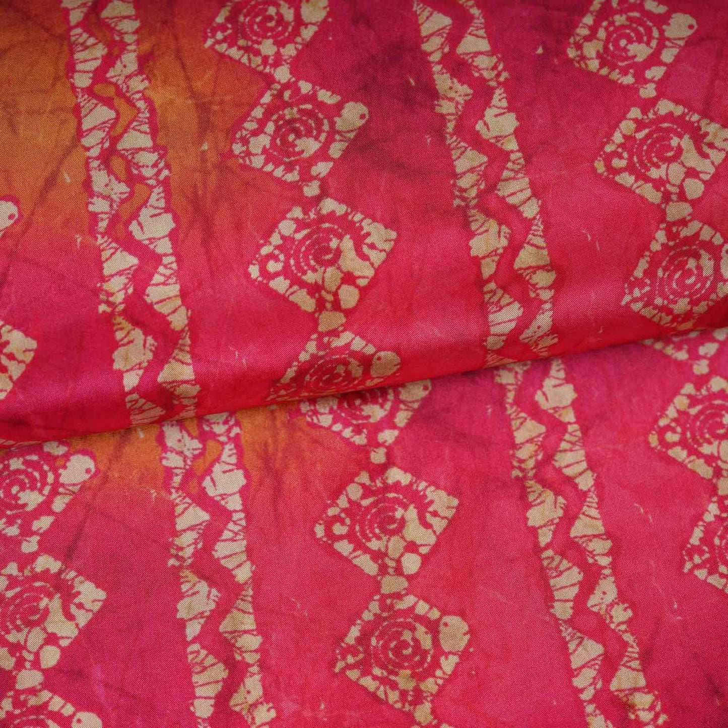 Magenta Pink Strips Print Crepe Fabric GT-29190