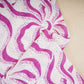 Magenta Abstract Print Cotton Schiffli Fabric MT-29221