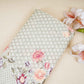 Light Green Floral Print Cotton Schiffli Fabric MT-29222