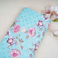 Sky Blue Floral Print Cotton Schiffli Fabric MT-29224
