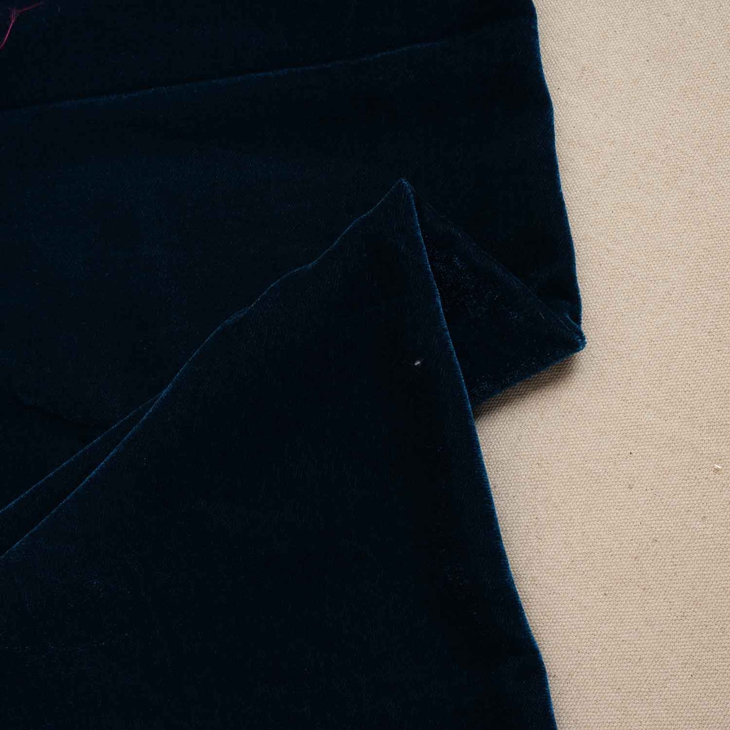 Teal Blue Border Work Cutdana Micro Velvet 9000 Fabric SC-28295