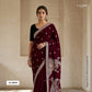 Magenta Pink Embroidery Velvet Fabric JD-28972