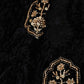 Black Floral Cutdana Crushed Velvet Fabric SC-28300
