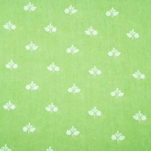 Parrot Green thread embroidery Pure Linen Fabric SN-31146 - TradeUNO