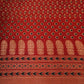 Red Ajrakh Print Mashru Silk Fabric EEG-28303